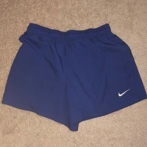 Blue Nike sport shorts